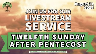 TWELFTH SUNDAY AFTER PENTECOST August 11 2024 Livestream [upl. by Mcgean940]