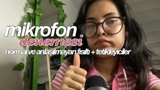 asmr  yeni mikrofonla tetikleyiciler deniyorum  fısıltı 🌟 [upl. by Preciosa]