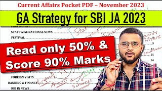 SBI Clerk 2023 GA Strategy  SBI JA General Awareness  SBI Clerk Mains Strategy  SBI Clerk GA [upl. by Katharyn]