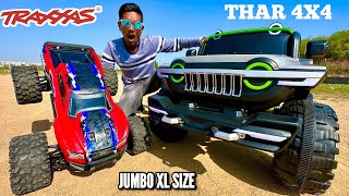 RC 4X4 Big Size Thar Vs Traxxas Xmaxx Car Unboxing amp Fight  Chatpat toy tv [upl. by Dolphin]