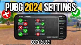 PUBG MOBILE BEST SETTINGS 2024 🔥 THIS WILL CHANGE YOUR GAMING 📚 [upl. by Ambrosi56]