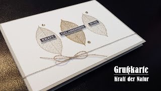 Grußkarte  Kraft der Natur  Stampin Up  Tutorial [upl. by Hinckley110]