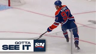 GOTTA SEE IT Connor McDavid Breaks Wayne Gretzkys Playoff Record With 32nd Assist [upl. by Ennaitak227]