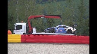 2024 24 Hours of Spa Crashes Overtakes and spins MORE [upl. by Childers]