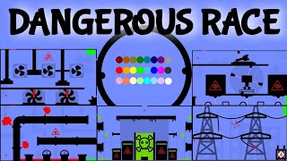 24 Marble Race EP 49 Dangerous Race by Algodoo [upl. by Foskett211]