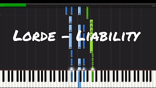 Lorde  Liability Piano Tutorial [upl. by Staw492]