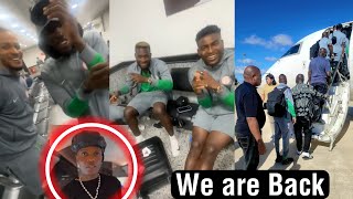 Jubilation as Super Eagles Return Back from Libya as the Sing Wizkid Song Morayo Word for Word [upl. by Reo]