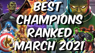 Best Champions Ranked March 2021  Seatins Tier List  Marvel Contest of Champions [upl. by Landri]