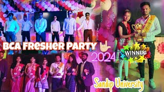 BCA Fresher Party 🤟🏻🥳  Sandip University  Lyrical Dance  Lazy Dance🕺🎉 2024 video [upl. by Ahker]