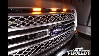 HOW TO INSTALL 200914 F150 RAPTOR STYLE LED GRILL LIGHTS F150LEDSCOM [upl. by Kreiner]