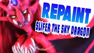 Doll RePaint Slifer the sky dragon YuGiOh Egyptian gods collab [upl. by Nesila]