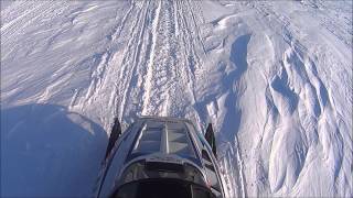 Polaris XC 700 Vs SkiDoo 800 MXz Races and Fly Bys  A Close Call [upl. by Magnus234]