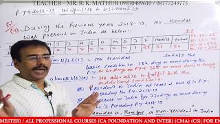 Residential Status of an Individual Problem amp Solution  Income Tax For BComMCom  Class 3 [upl. by Erialc]