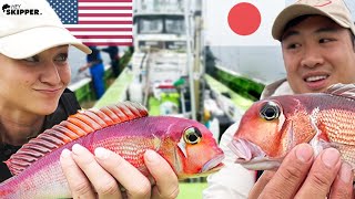 Americans First Time Fishing in Japan  Fishing Methods Tackle amp Catching Fish for Sushi Dinner [upl. by Cartie837]