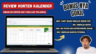 Review Aplikasi Konten Kalender  Content Planner Spreadsheets  Ide Kalender Konten Media Sosial [upl. by Surazal258]