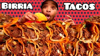 ASMR BIRRIA TACOS DIPPED in Consommé MUKBANG  Crunchy Eating Sounds MUKBANG eatingshow tacos [upl. by Retsek]