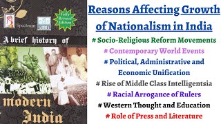 V62 Reasons Affecting Growth of Nationalism in IndiaSpectrum Modern History for UPSC Preparation [upl. by Tarfe]