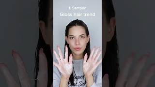 GLOSS HAIR TREND TEST✨💆🏻‍♀️ FÉNYES HAJ TREND TESZT trend glosshair shinyhair tiktok hajápolás [upl. by Pitchford518]