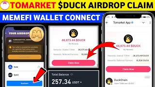 Memefi Airdrop okx wallet connect problem  Tomarket DUCK airdrop claim  memefi new update today [upl. by Nidraj]