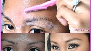 HOW TO USE A BROW RAZOR to ARCH GROOM SHAPE EYEBROWS [upl. by Karlise]