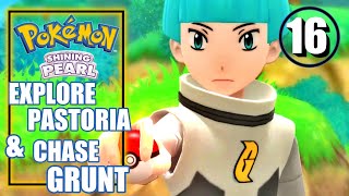 Pokemon Shining Pearl  Try Exploring Pastoria City amp Chase the Grunt  Walkthrough Part 16 [upl. by Halilahk741]