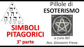 ☯️ Sesto incontro di Esoterismo Simboli pitagorici Stella a cinque punte e Tetraktys esoterismo [upl. by Daiz]