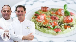 Il risotto ai gamberi in un 3 stelle Michelin italiano con Chicco e Bobo Cerea  Da Vittorio [upl. by Richma]