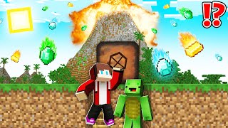 Epic TREASURE VOLCANO vs JJ and Mikey Doomsday Bunker  Minecraft Maizen [upl. by Mancino220]