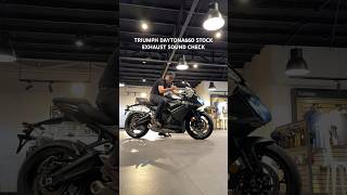 Triumph Daytona 660 stock exhaust sound check [upl. by Suoicerp132]