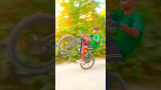 Wheelie 🔥💙 MTB Stunts 😳 stunt trending cycle wheelie mtb freestyle [upl. by Anelad835]