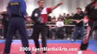 Ross Levine v Raymond Daniels  2009 Competes  Mens team sparring [upl. by Etnahs]