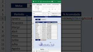 Como Calcular o Percentual Acumulado no Excel [upl. by Dnaletak]