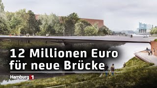 In 2026 Neue Brücke in neuem Stadtteil Grasbrook geplant [upl. by Fiora]