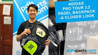 Adidas Pro Tour 32 Padel Backpack review by pdhsportscom [upl. by Raseta]