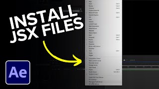 How to Install JSX in After Effects [upl. by Netram]