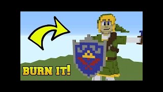 PopularMMOs Pat and Jen Minecraft IS THAT THE LEGEND OF ZELDA BURN IT [upl. by Monto]