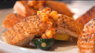 Grilled Salmon with MangoPepper Salsa [upl. by Lucia]