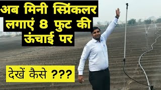 अब मिनी स्प्रिंकलर 8 फीट की ऊंचाई पर लगाओ  Mini Sprinkler  Sprinkler Irrigation System [upl. by Demitria]