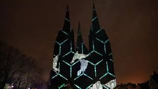 The Cathedral Illuminated 2018 Peace on Earth Son et Lumiere at Lichfield Cathedral [upl. by Arline]