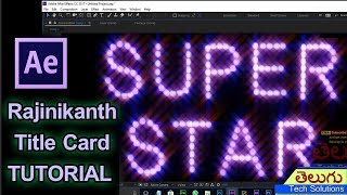 SUPERSTAR RAJINIKANTH Title Card Animation in After Effects  Title Animation in After Effects [upl. by Rolando]