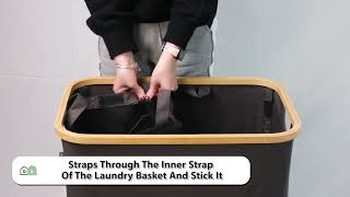 How to Assemble Bathola Extra Large Laundry Hamper with Lid [upl. by Nairdna]