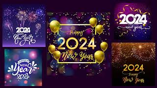 Free Happy New Year 2024 ecards  Downloadable ecards  Happy New Year cards  PNG amp JPG Formats [upl. by Tunk]