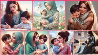 Mother and Son Dp Photos  Mother and Son Cartoons Dpz For WhatsApp  Rubab Hassan [upl. by Catie]