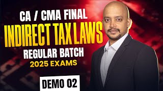 CA  CMA FINAL  IDT  2025 EXAMS  THARUN RAJ SIR  DEMO 02 [upl. by Notnilk]