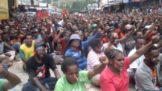 The National Committee of West Papua KNPB rally on May 31 2016 [upl. by Eyla143]