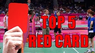 TOP 5 BADMINTON RED CARD [upl. by Vez]