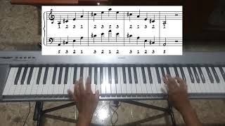 DIGITACION DE ARPEGIOS DE LAS 12 TONALIDADES EN FUNDAMENTAL Tutorial piano [upl. by Sorvats32]