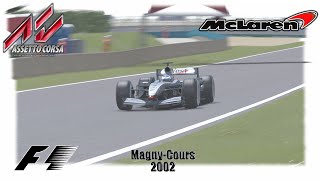 One Lap at Magny Cours  F1 2002  Kimi Raikönnen  McLaren MP417  assetto corsa simracing [upl. by Kathi]