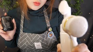 ASMR Relaxing Cleansing Time 🌛 Face Massage Washing Removing Makeup with Personal Attention [upl. by Qidas]