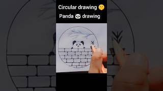 Circle drawing 🤫Panda🐼 drawingeasyartartwork learntodrawcircledrawing sketch shorts short [upl. by Suiravat]